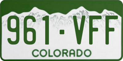 CO license plate 961VFF