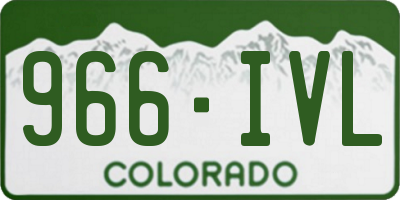 CO license plate 966IVL