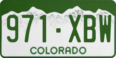 CO license plate 971XBW