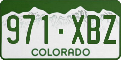 CO license plate 971XBZ