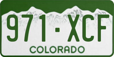 CO license plate 971XCF