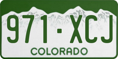 CO license plate 971XCJ