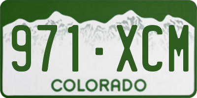 CO license plate 971XCM