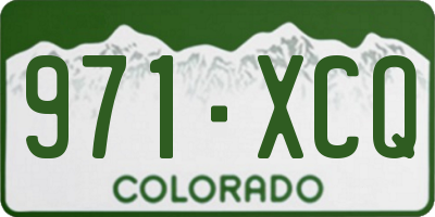 CO license plate 971XCQ