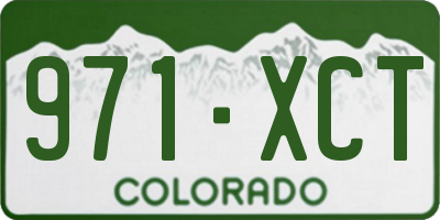 CO license plate 971XCT