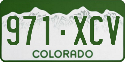 CO license plate 971XCV
