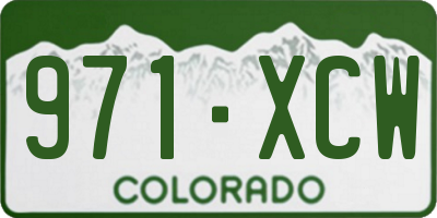 CO license plate 971XCW