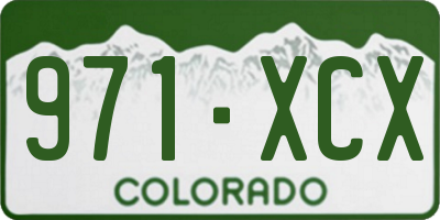 CO license plate 971XCX