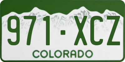 CO license plate 971XCZ