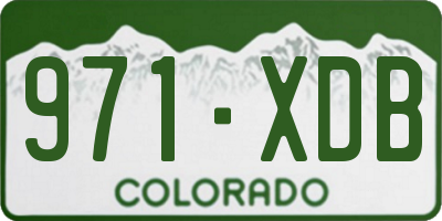 CO license plate 971XDB
