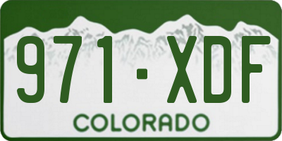 CO license plate 971XDF