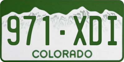 CO license plate 971XDI