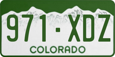 CO license plate 971XDZ