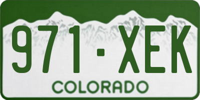 CO license plate 971XEK