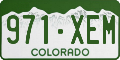 CO license plate 971XEM
