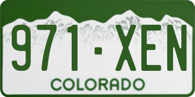 CO license plate 971XEN