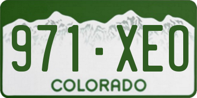 CO license plate 971XEO