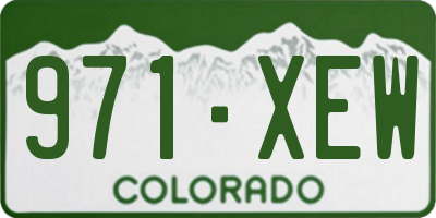 CO license plate 971XEW