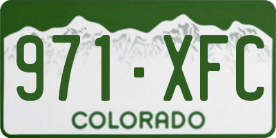CO license plate 971XFC