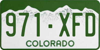 CO license plate 971XFD