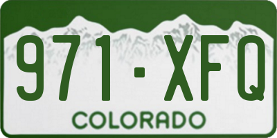 CO license plate 971XFQ