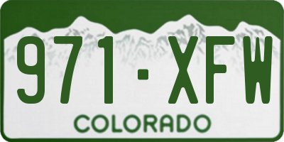 CO license plate 971XFW