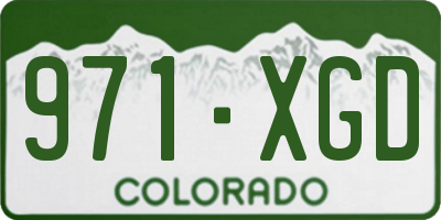 CO license plate 971XGD