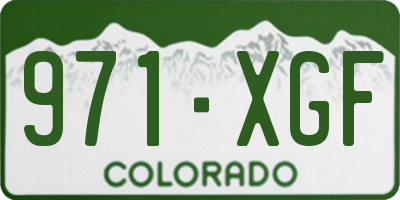 CO license plate 971XGF