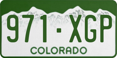 CO license plate 971XGP