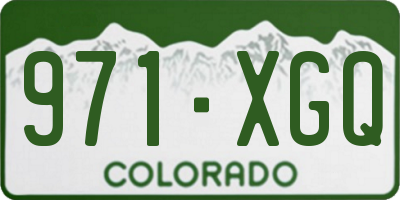 CO license plate 971XGQ
