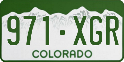 CO license plate 971XGR