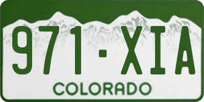 CO license plate 971XIA