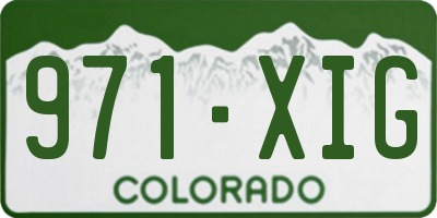 CO license plate 971XIG