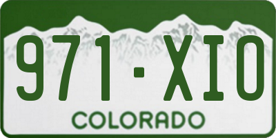 CO license plate 971XIO