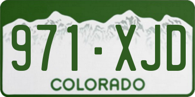 CO license plate 971XJD