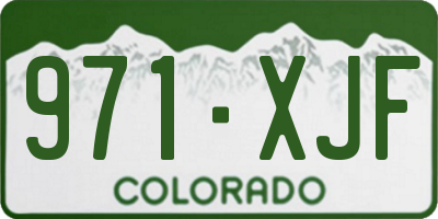 CO license plate 971XJF