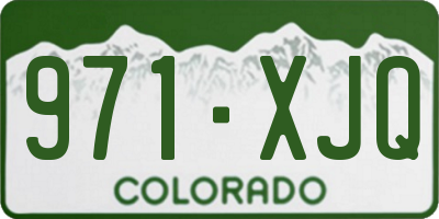 CO license plate 971XJQ