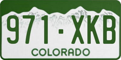 CO license plate 971XKB