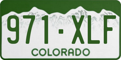 CO license plate 971XLF