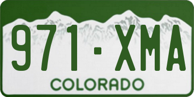 CO license plate 971XMA