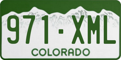 CO license plate 971XML