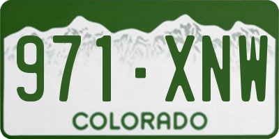 CO license plate 971XNW