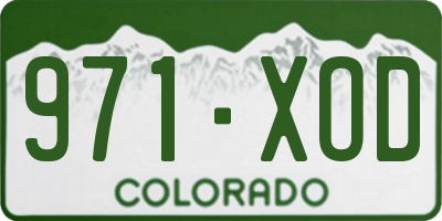 CO license plate 971XOD