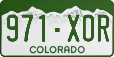 CO license plate 971XOR