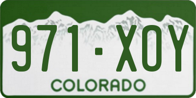 CO license plate 971XOY