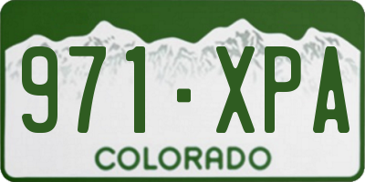 CO license plate 971XPA