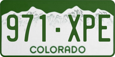 CO license plate 971XPE