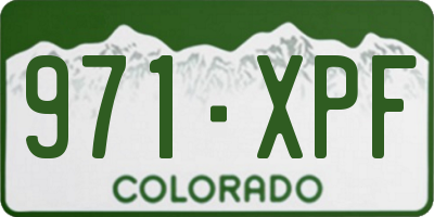 CO license plate 971XPF