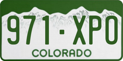 CO license plate 971XPO