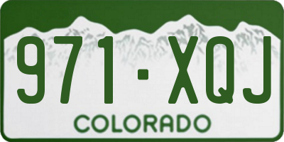 CO license plate 971XQJ